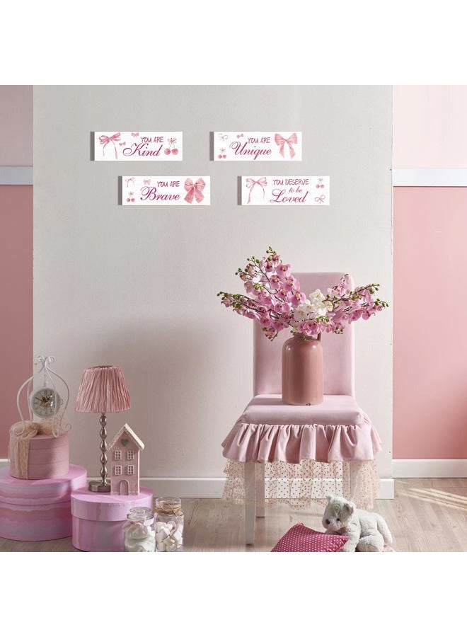 FEXICHUJI Pink Bow Wall Decor, bow wall decor, Perfect for Teen, Girl Bedroom, Bathroom, Living Room And Preppy Room Decor - Image 4
