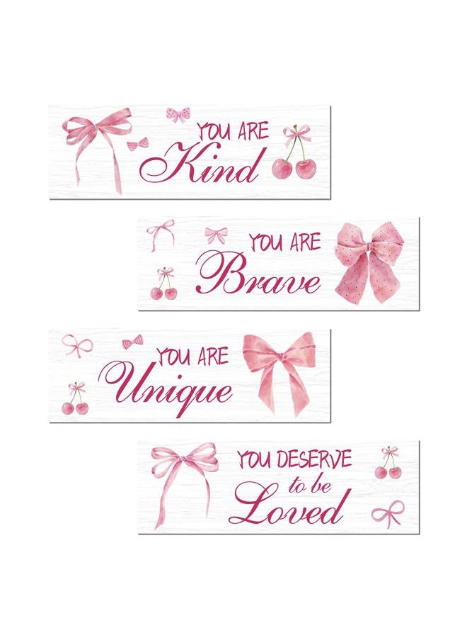FEXICHUJI Pink Bow Wall Decor, bow wall decor, Perfect for Teen, Girl Bedroom, Bathroom, Living Room And Preppy Room Decor - Image 1