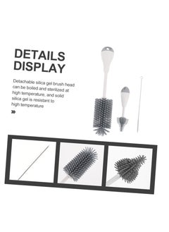 Mr. Penda 3PCS Cleaning Brush Set, Clean Brush, Long Handle Cleaning Brush, Mug Brush, Cup Cleaning Brush, Long Handle Brush, Cleaning Supply, Bottle Brush, Practical Cup Brush, Beaker Brush (Grey)  - Image 2