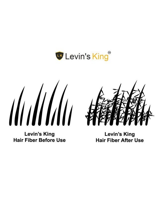 Levins King ® Hair Building Fiber, Hair concealer Refill Pack Use For Caboki, Toppik, Looks 21 etc.Black Color Total 25g+25g Gram Pack of 2 - Image 2