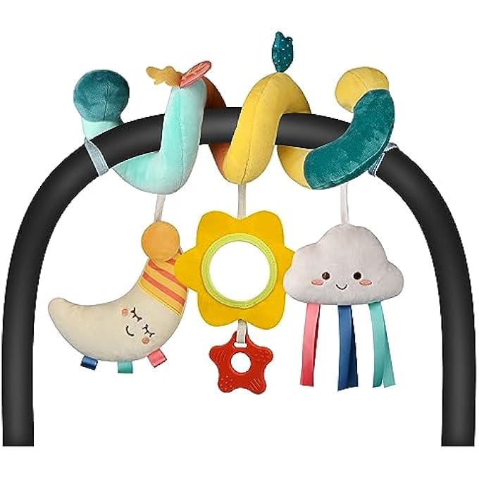 CAR SEAT TOYS INFANT TOYS 0-3 MONTHS NEWBORN TOYS, STROLLER TOYS BABY TOYS 0-3 MONTHS, BABY TOYS 0-6 MONTHS FOR CRIB MOBILE BASSINET WITH RATTLES JINGLE MIRROR TEETHER FOR 0 3 6 9 12 BOYS GIRLS BABIES - Image 2