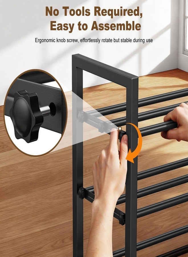 Roylvan 3-Tire Expandable Shoe Rack for Closet, 17"-31" Adjustable Free Standing Shoe Shelf Storage Fits 6-12 Pairs Shoes, Heavy Duty Reinforced Metal Shoes Organizer for Entryway Doorway Dorm - Image 5