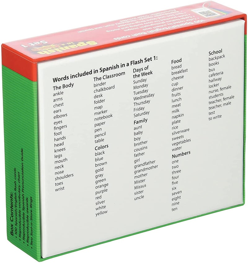 Edupress Spanish in a Flash Cards Set 1 (EP62342) - Image 4