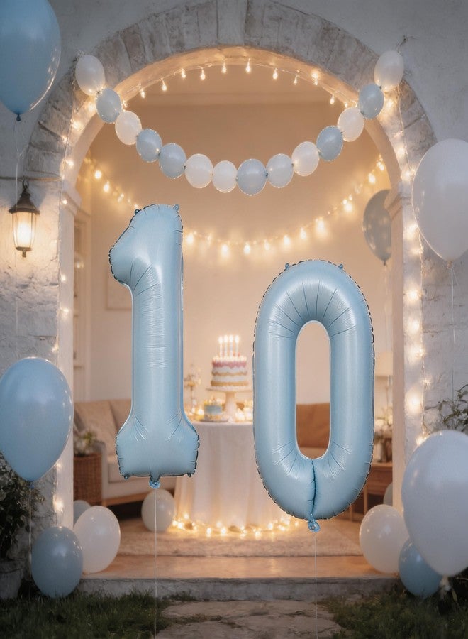 CHANGZHONG 40 In Matte Blue Number Balloons Helium Foil Mylar Balloon Birthday Party banquet Decoration Digital 1 - Image 3