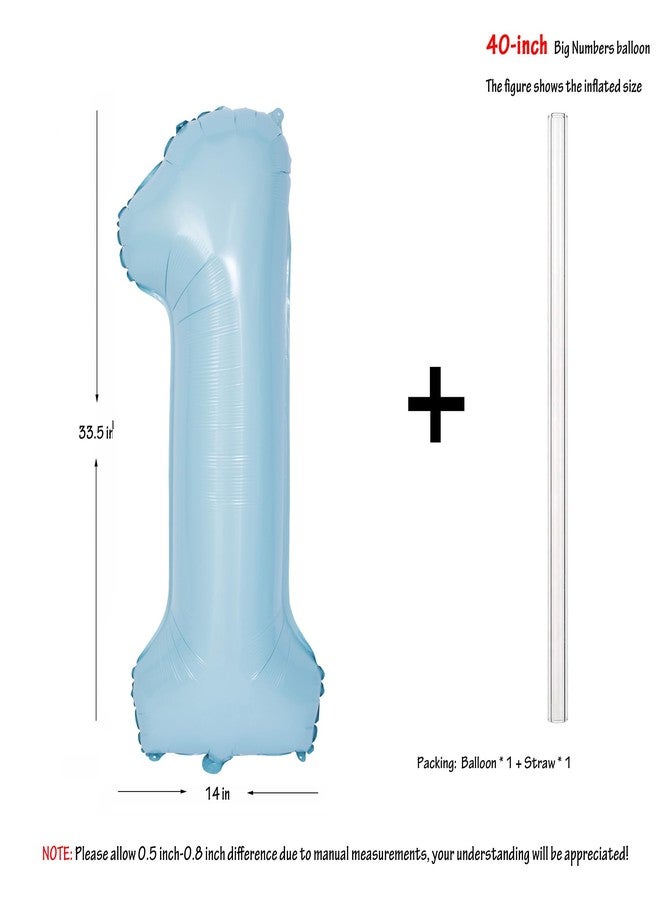 CHANGZHONG 40 In Matte Blue Number Balloons Helium Foil Mylar Balloon Birthday Party banquet Decoration Digital 1 - Image 4