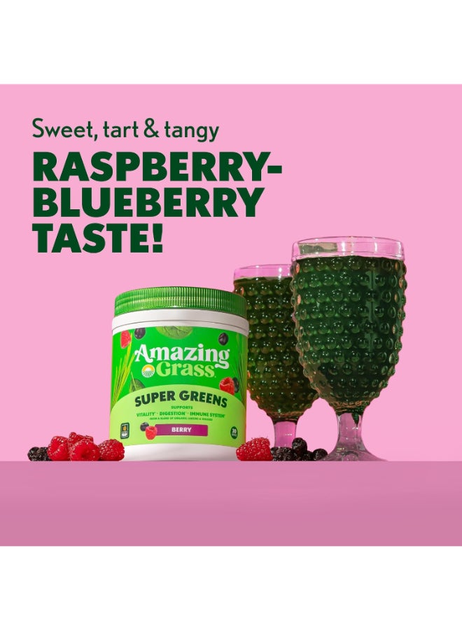 Amazing Grass Super Greens Powder, Organic, Greens Superfood Powder, Smoothie Supplements, Supports Digestion, Probiotics, Spirulina, Beet Root, Berry, 30 Servings - Image 4