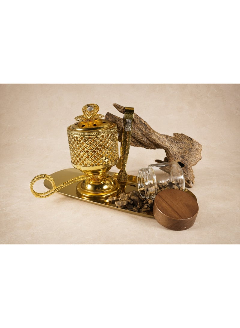 TranquilBeads 33-Bead Tiger Eye Tasbih Gift Set with Oud Chips, Incense Burner & Charcoal Tongs, Premium Black Gift Box for Ramadan, Eid, Men & Home Gifting - Image 4