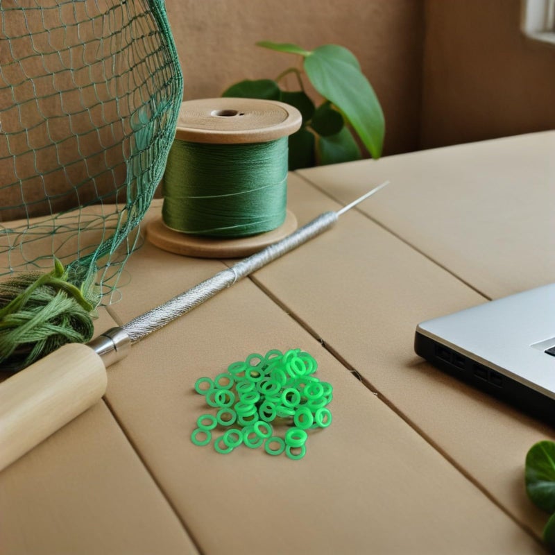 Green Fluorescent Tent Stakes 100 Pcs with Glow Rings for Night Visibility Outdoor Camping Accessories - Image 5