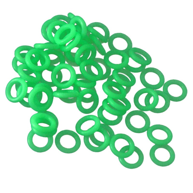 Green Fluorescent Tent Stakes 100 Pcs with Glow Rings for Night Visibility Outdoor Camping Accessories - Image 2