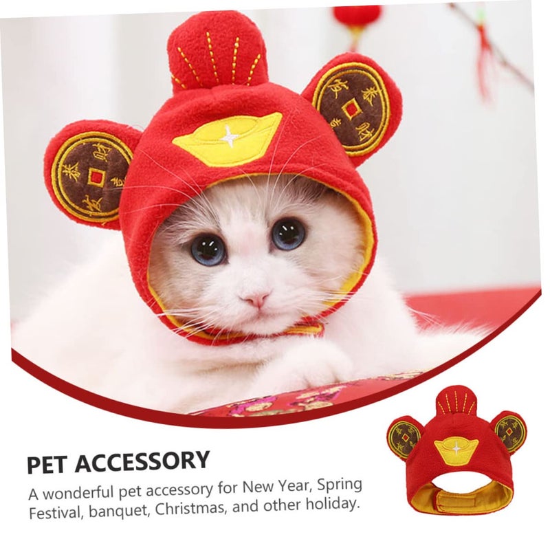 Year Of The Dragon Pet Hat For Dogs And Cats Lightweight Breathable Party Photo Accessory - Image 5