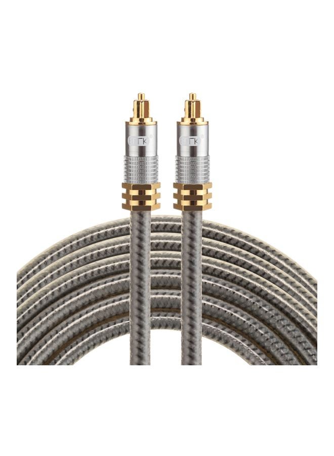 Gold Plated Metal Head Optical Audio Cable Grey - Image 3