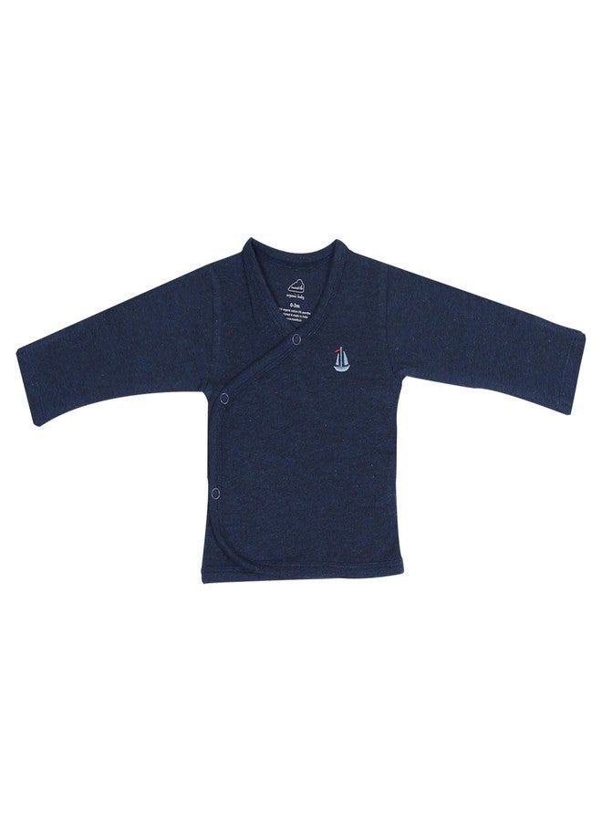 Masilo Organic Cotton Welcome Baby Bundle - Top/Pant/Top Knot Cap/Receiving Blanket/Unisex, 0-3 Months, Sailboat-Navy Blue - Image 3