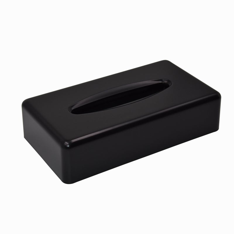 Wholesale plastic tissue box hotel supplies desktop roll paper tube black white square hand box household tissue box(Z203 Black) - Image 1