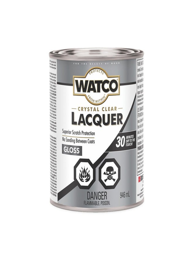 Watco 63041 Lacquer Clear Wood Finish, Quart, Gloss Clear - Image 1