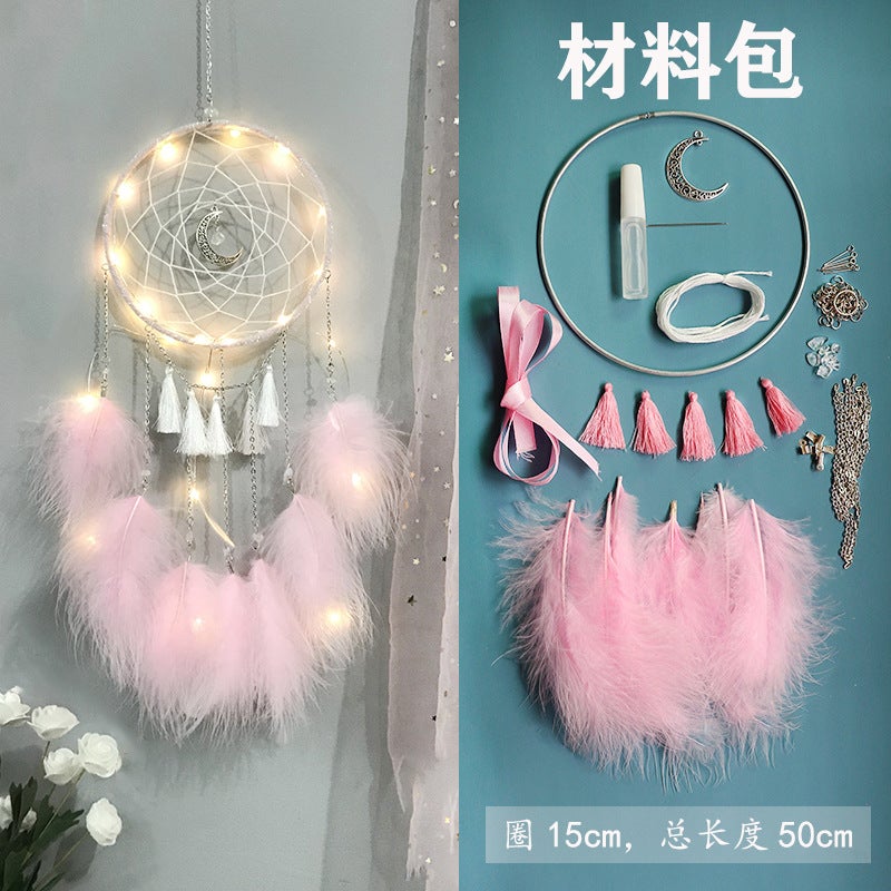 Dreamcatcher DIY Kit for Handmade Wind ChimesMoonlight powder (material package) to send lamp Moonlight powder (material package) to send lamp 