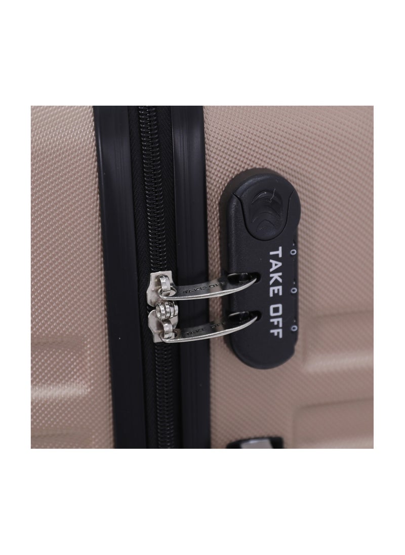TAKEOFF Hardshell Luggage Spinner Trolley Bag 3 Pieces Set,Champagne (S-20",M-24",L-28")  - Image 4