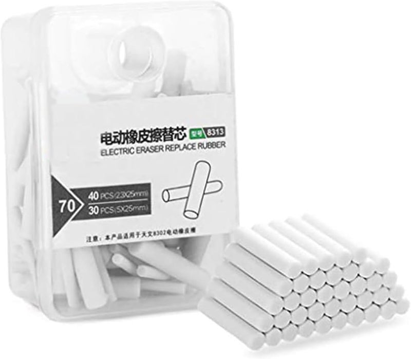 Fibroxify Mechanical Pencil Replacement Eraser, Art Drawing and Sketching Special Eraser Supplement Set, 40+30 - Image 1