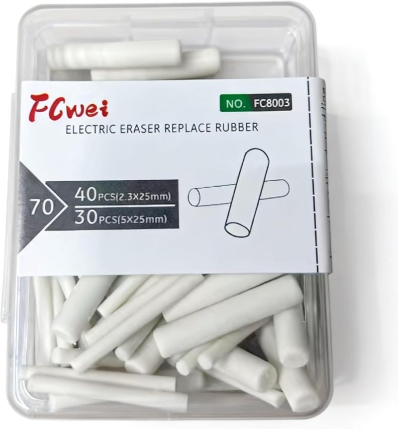 Fibroxify Mechanical Pencil Replacement Eraser, Art Drawing and Sketching Special Eraser Supplement Set, 40+30 - Image 3