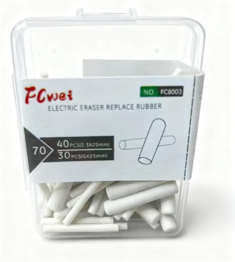 Fibroxify Mechanical Pencil Replacement Eraser, Art Drawing and Sketching Special Eraser Supplement Set, 40+30 - Image 5