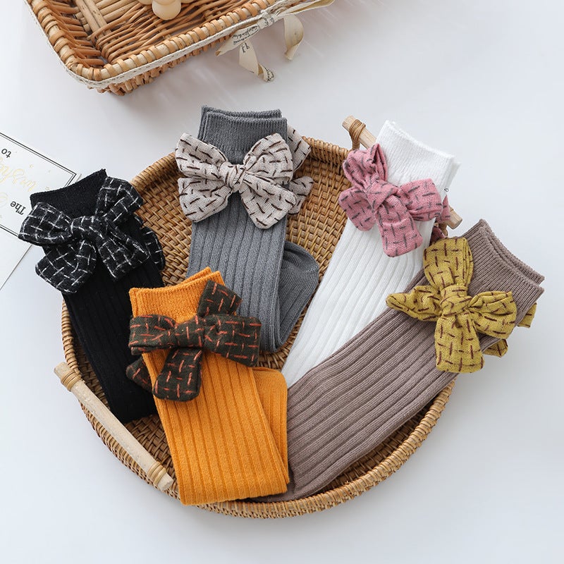 Girls' Socks Korean Fashion Children'S Mid-Calf Length Socks Bow Baby Princess Socks Baby Stockings - Image 5