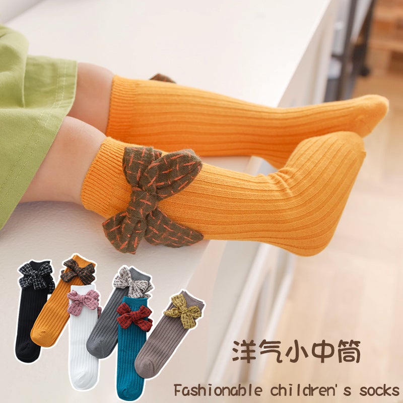 Girls' Socks Korean Fashion Children'S Mid-Calf Length Socks Bow Baby Princess Socks Baby Stockings - Image 3