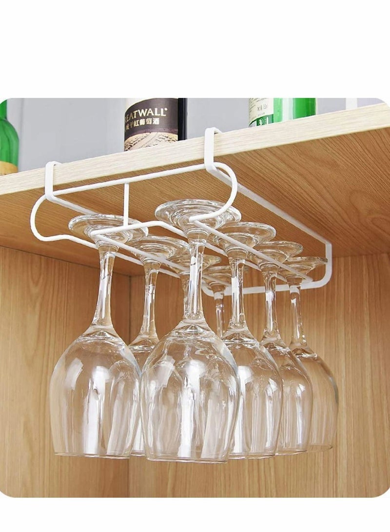 Y&D Adjustable Drink Glass Rack, Under Cabinet Rack Holder for Kitchen, Bar  - Image 1