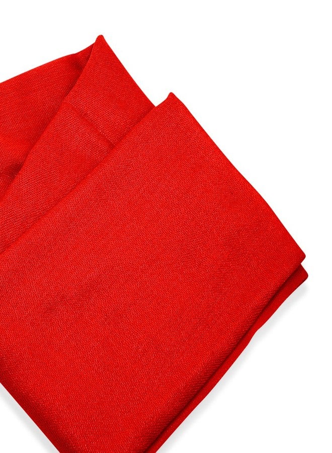 GEARONIC Soft Pashmina Scarf for Women Shawl Wrap Scarves Lady Women's Scarfs in Solid Colors - Red - Image 4