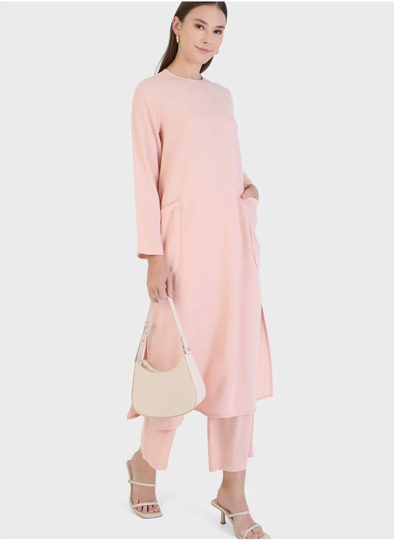 Modanisa Pocket Detail Tunic & Pants Set