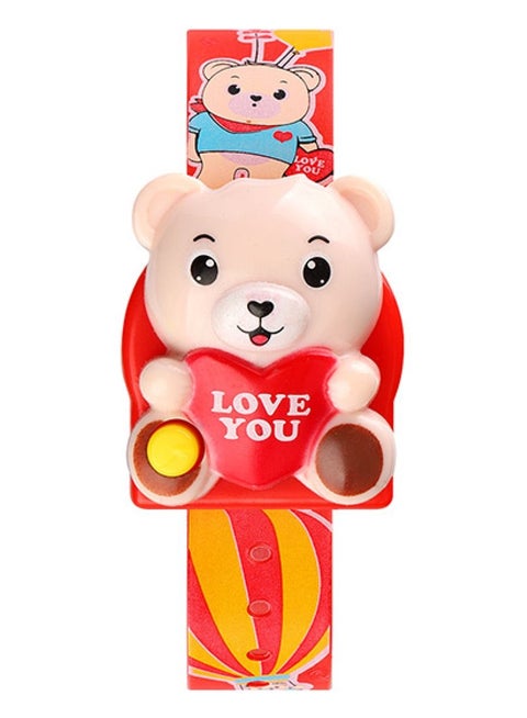 Cute Bear Shape Children Digital Watch 1748 Red