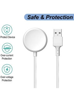 Generic Charger Compatible with for Samsung Galaxy Watch 6 Classic 3.3Ft USB Magnetic Wireless Charging Cable Cord for Samsung Galaxy Watch (White)  - Image 2