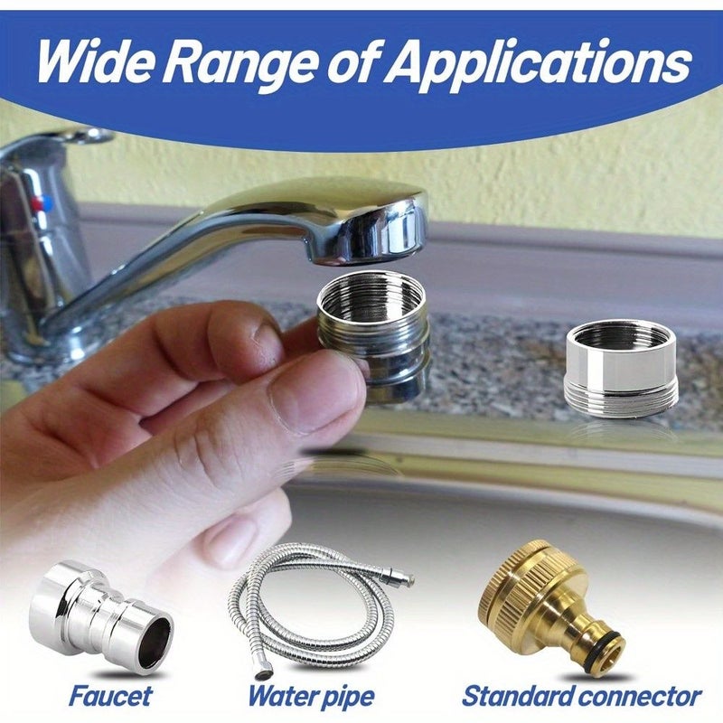 6 Pieces Faucet Adapter Set Multi Function Kitchen Water Saving Aerator - Image 5