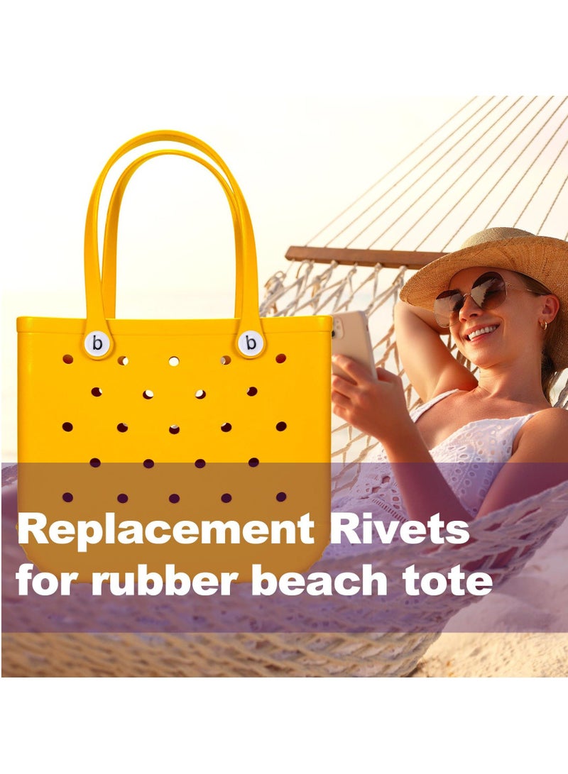 واي آند دي 24 Sets Replacement Rivets for Beach Bag Handles Accessories, Buttons, Rubber Pool Repair Rivet Insert Women Handle Buckles Accessories - Image 3
