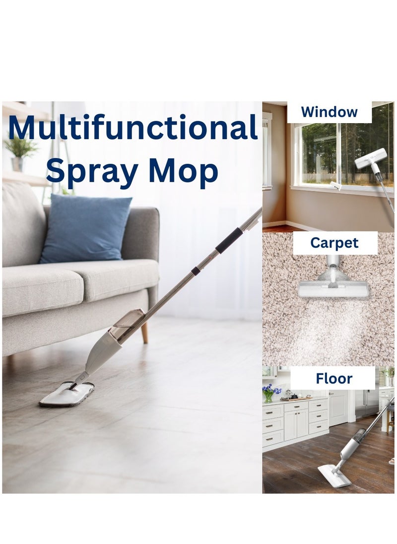 Horizon - Mops for Floor Cleaning, Upgrade your Floor Cleaning with Rotating Floor Mop, 3 Reusable Microfiber Cleaning Mop Pads, Effortless Dry and Wet Spray Mop with 350ml Refillable Bottle - Image 1