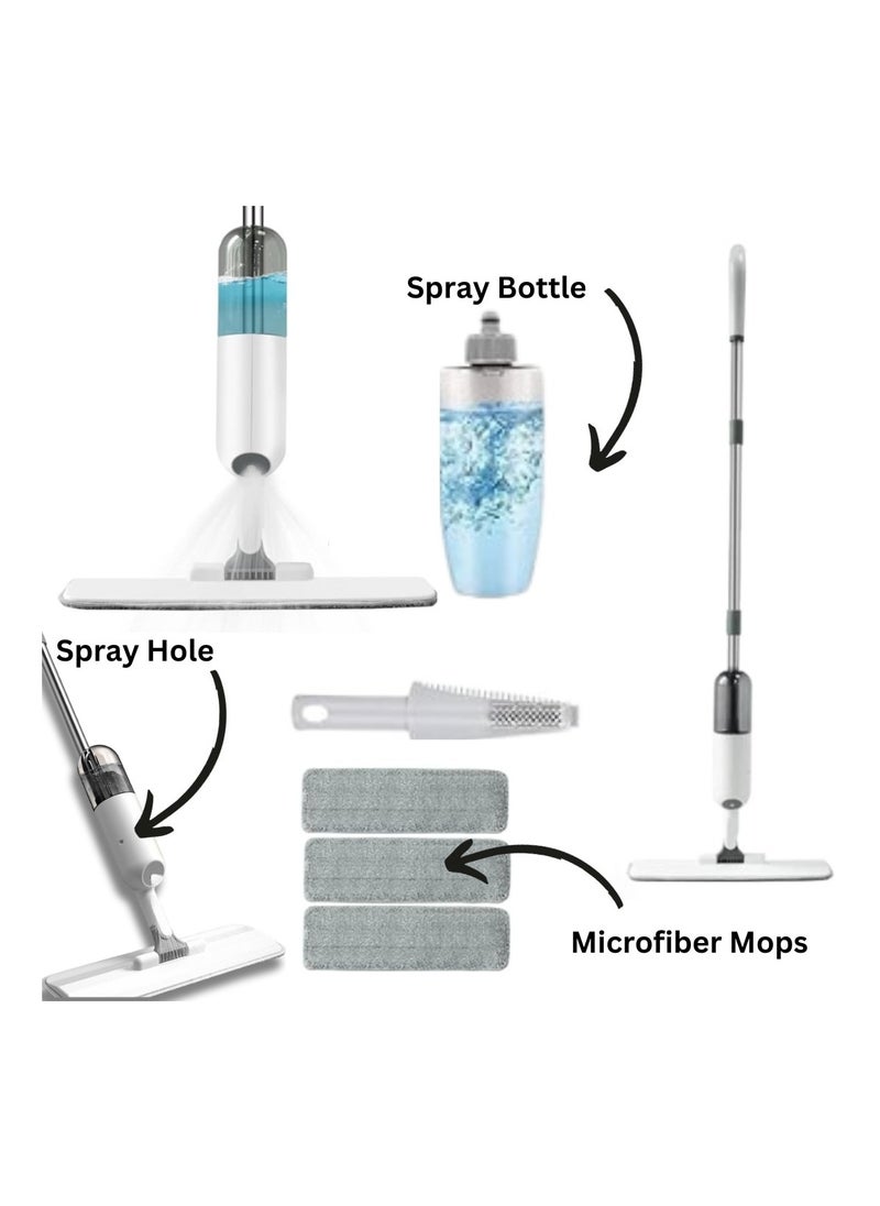 Horizon - Mops for Floor Cleaning, Upgrade your Floor Cleaning with Rotating Floor Mop, 3 Reusable Microfiber Cleaning Mop Pads, Effortless Dry and Wet Spray Mop with 350ml Refillable Bottle - Image 1