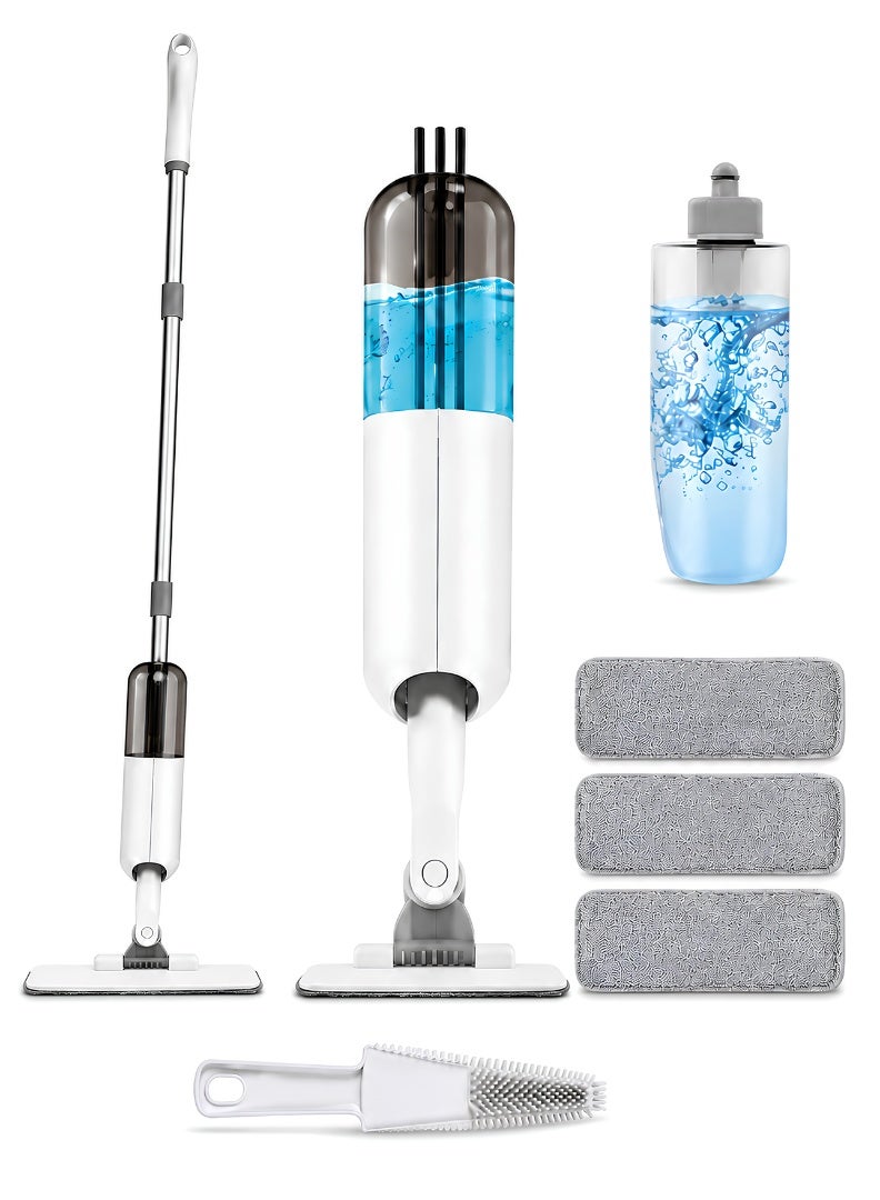 Horizon Mops for Floor Cleaning, Upgrade your Floor Cleaning with Rotating Floor Mop, 3 Reusable Microfiber Cleaning Mop Pads, Effortless Dry and Wet Spray Mop with 350ml Refillable Bottle - Image 1