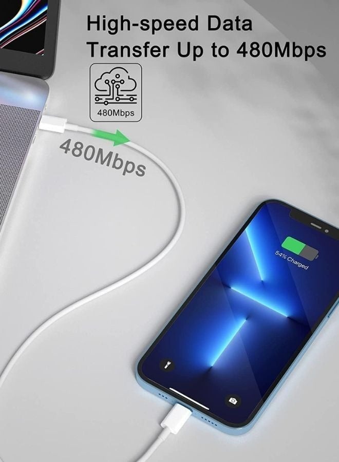 بيوينتي iPhone 20W Fast Charger | USB C Wall Fast Charger with USB C to Lightning Cable Compatible with iPhone 14/14 Pro/14 Pro Max/13/12/SE2020/11/XR/XS Max/X/iPad - Image 4