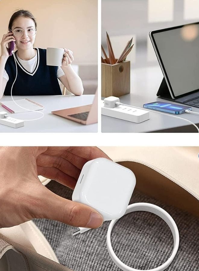 بيوينتي iPhone 20W Fast Charger | USB C Wall Fast Charger with USB C to Lightning Cable Compatible with iPhone 14/14 Pro/14 Pro Max/13/12/SE2020/11/XR/XS Max/X/iPad - Image 5