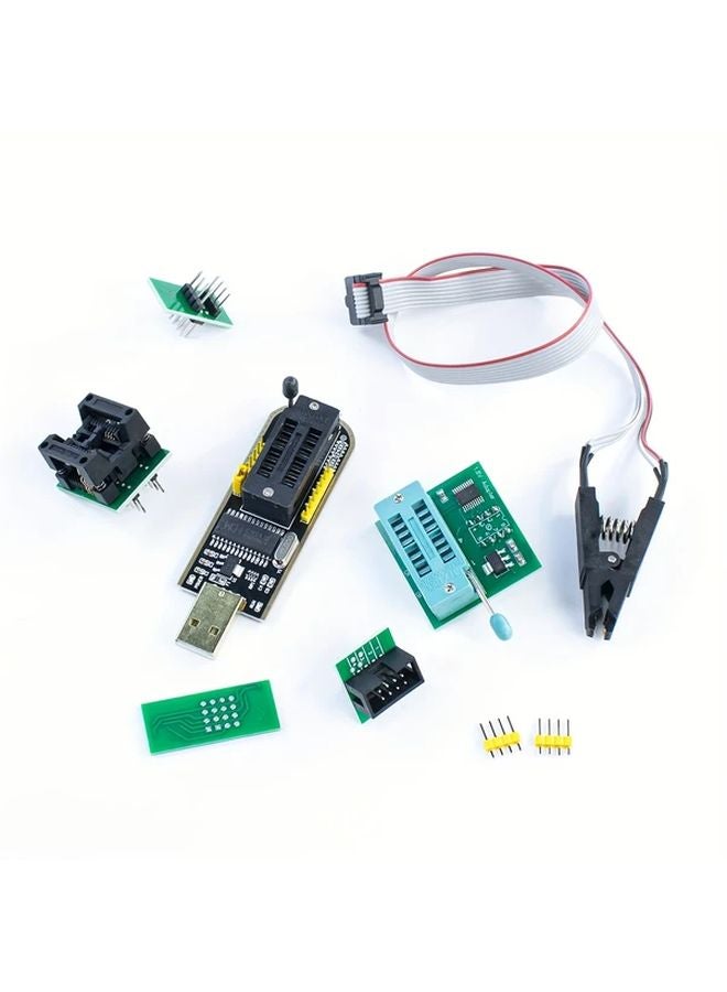 CH341A USB Programmer Full Set With SOIC8 SOP8 Test Clip And 4 Adapters 1 Set - Image 1