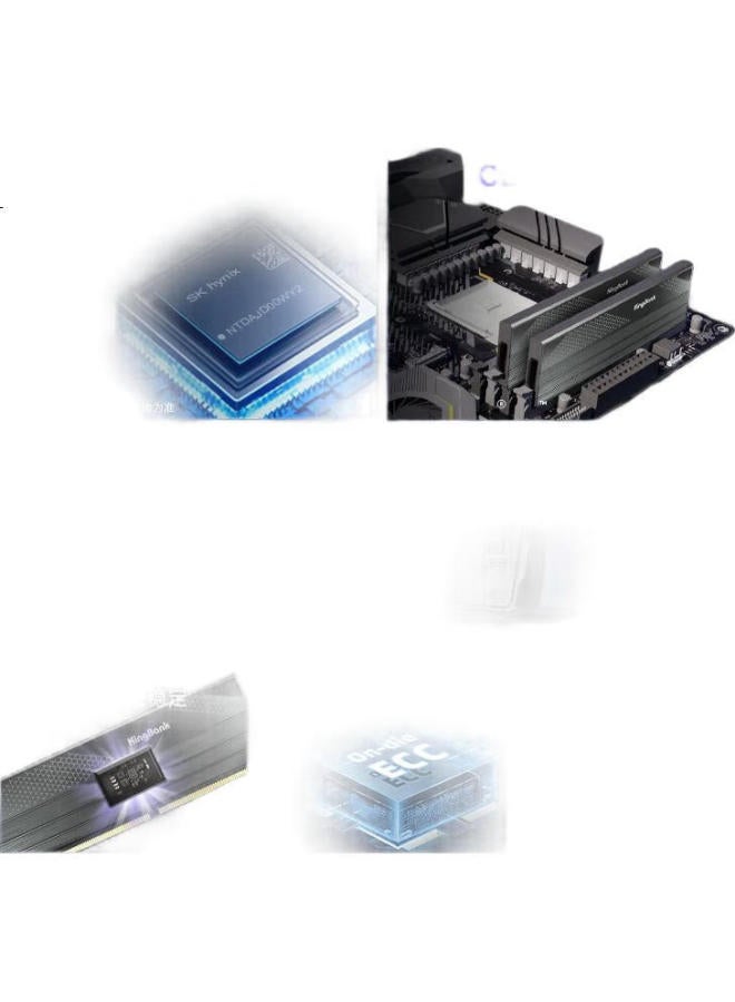 KINGBANK Kingbank 48Gb (24Gbx2) Kit Ddr5 8400 Desktop Memory Module Hynix M-Die Chips Xingren Black C38 Compatible With Z800/X800 Series Motherboards - Image 3