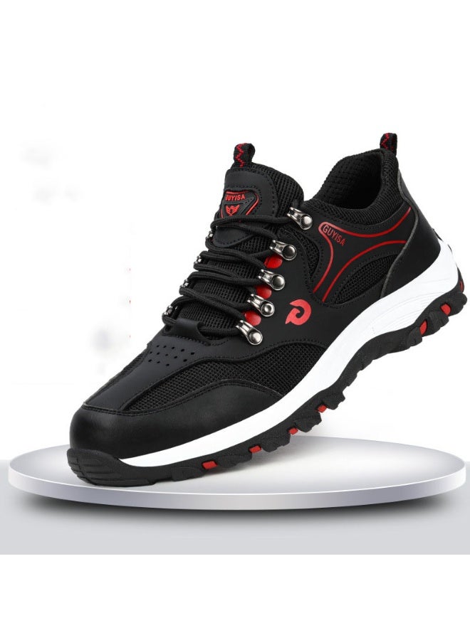 NIBEMINENT Steel Toe Cap Shoes For Men Work Boots Puncture-Proof Work Safety Shoes Protective Working Shoes Male Footwear Security Sneakers - Image 1