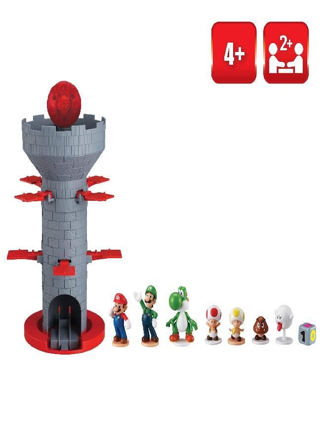Epoch - Epoch Games Super Mario Blow Up! Shaky Tower Balancing Game, Tabletop Skill and Action Game with Collectible Action Figures - Image 1