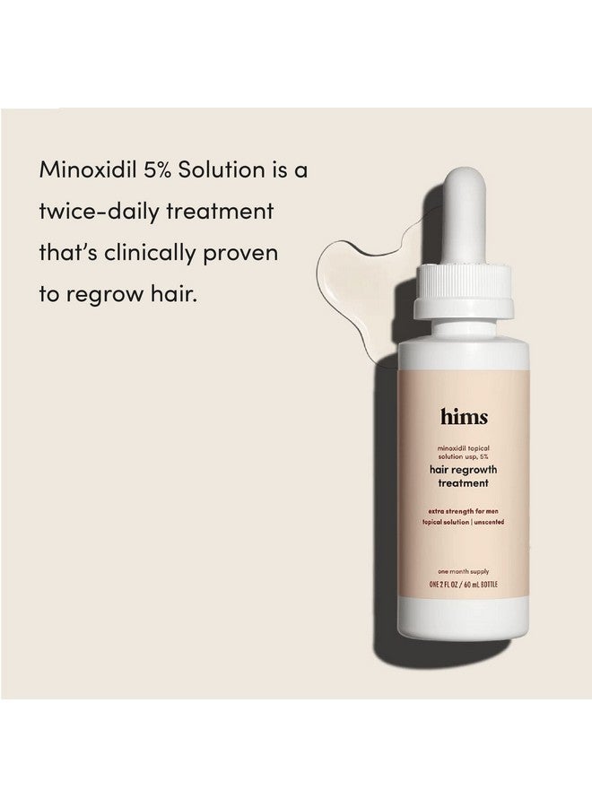 HIMS & HERS Hims Extra Strength Hair Regrowth Treatment For Men With 5% Topical Minoxidil Solution For Hair Loss And Thinning Hair Unscented 2 Pack  - Image 3