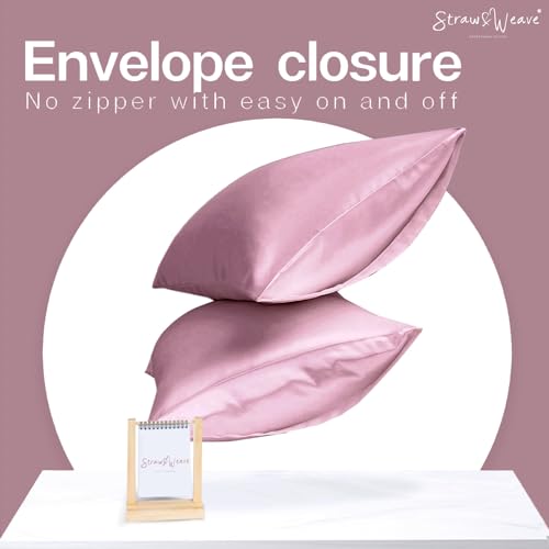 STRAW&WEAVE Satin Pillow Covers for Hair | Christmas Gift & New Year Gifting Employee Gifting | 3 Satin Scrunchies for Women | Silk Pillow Case Pack of 2 | 3 Satin Scrunchies for Women Hair | 1 Year Warranty - Image 5