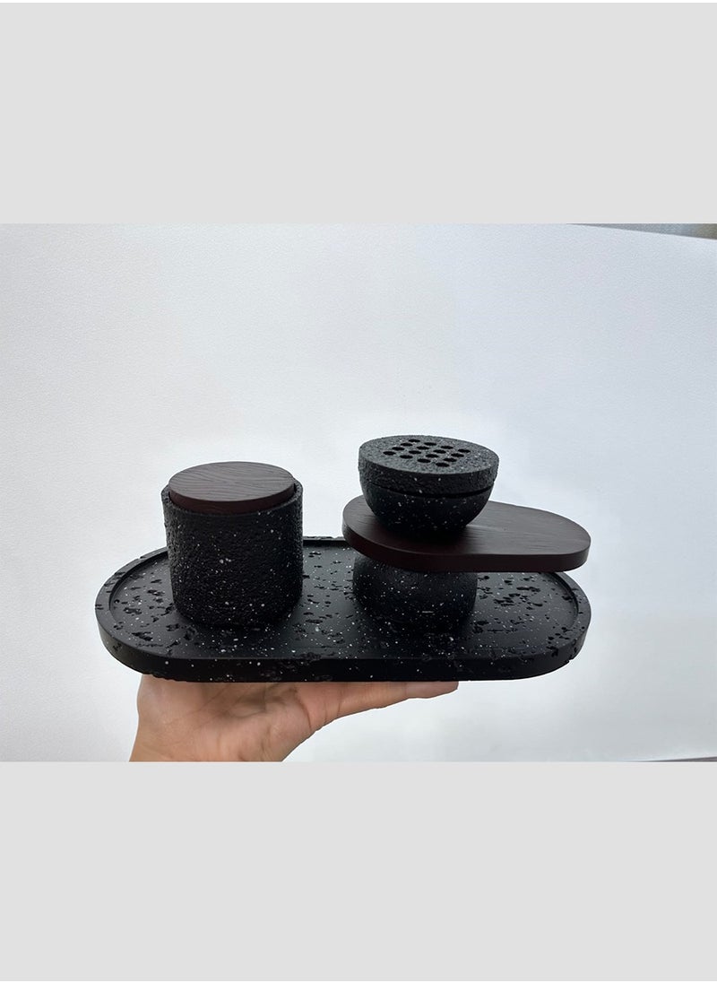 MARS Q Incense burner set with incense storage box and tray  - Image 1