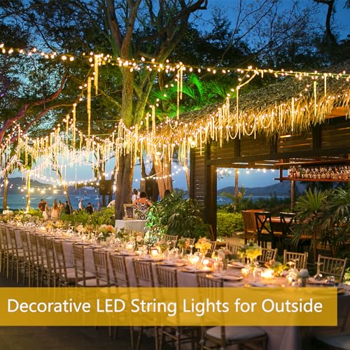 SANJICHA Extra-Long 144FT Solar String Lights for Outside, 2 Pack 400LED Solar Christmas Lights Outdoor, Waterproof Copper Wire with 8 Modes Twinkle Fairy Lights for Tree Garden Party Xmas Decor (Warm White) - Image 2
