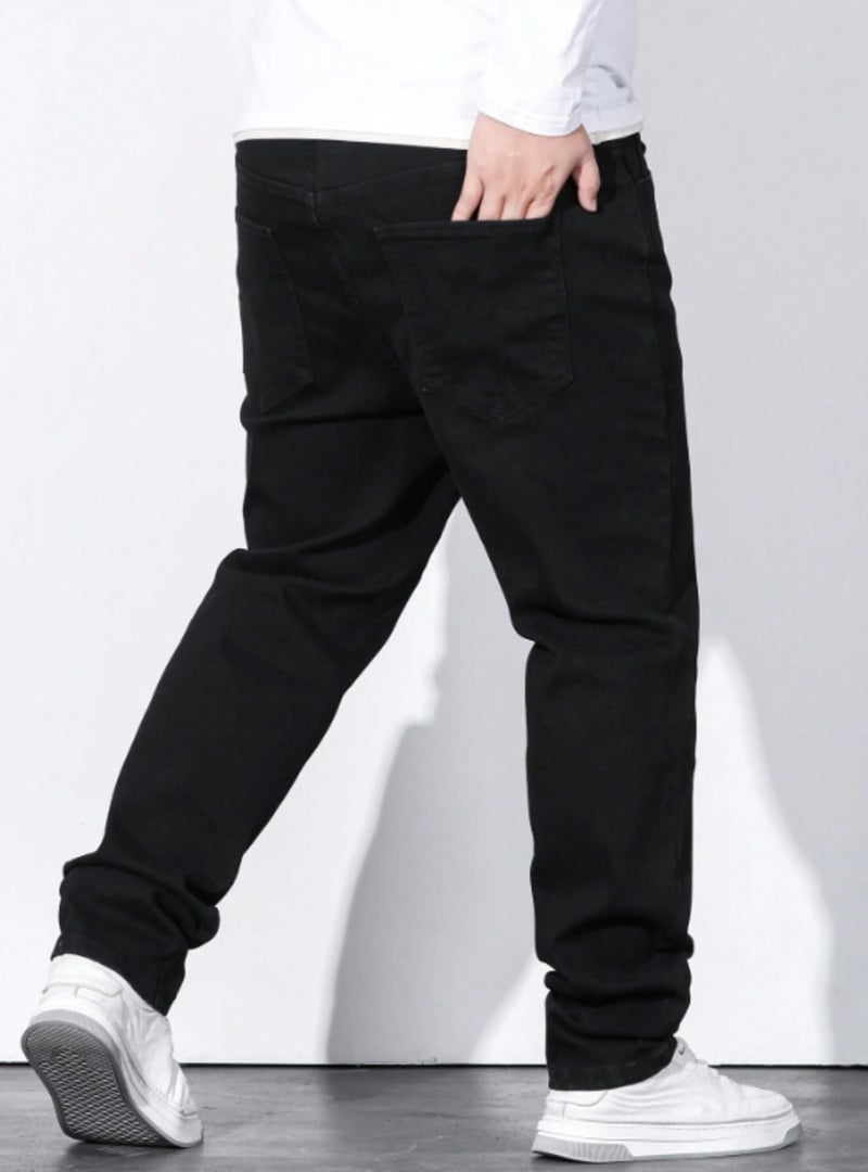 Ben Martin Plus Size Jeans for Man || Big Size Stretchable Jeans for Men || Smart Fit Regular Fit Jean's Pants for Men's || Comfortable Cotton Denim Jins Pant for Men:s, Black - 38 (2) - Image 3