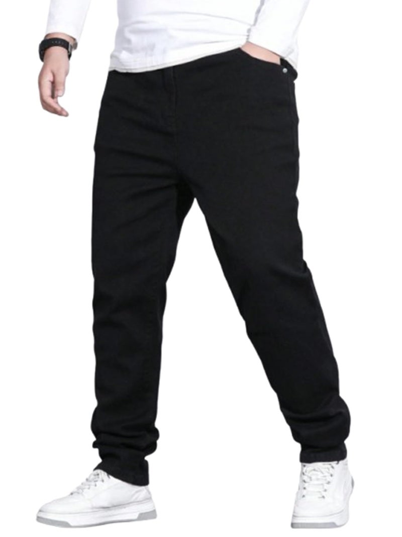 Ben Martin Plus Size Jeans for Man || Big Size Stretchable Jeans for Men || Smart Fit Regular Fit Jean's Pants for Men's || Comfortable Cotton Denim Jins Pant for Men:s, Black - 38 (2) - Image 1