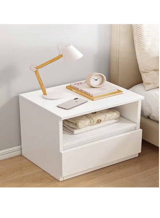 كيكي خزانة تخزين بجانب السرير مع درج ورف - Image 1