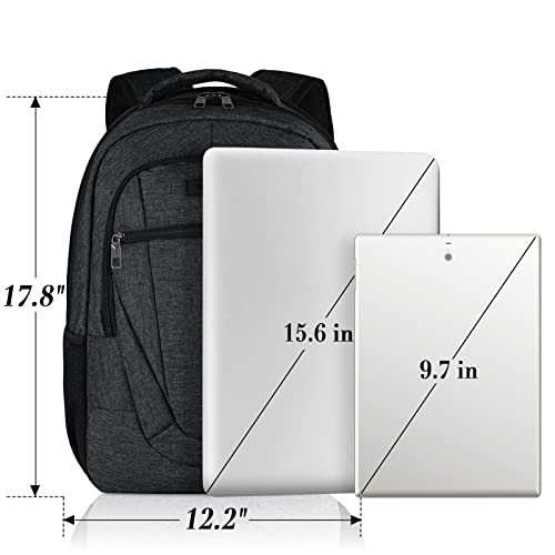 BIKROD Travel Laptop Backpack for Men and Women, Backpacks for School Teen Boys, Business Anti Theft Slim Durable Back Pack with USB Charging Port, Adult Computer Bag Gift 15.6 IN Laptop, Black - Image 5