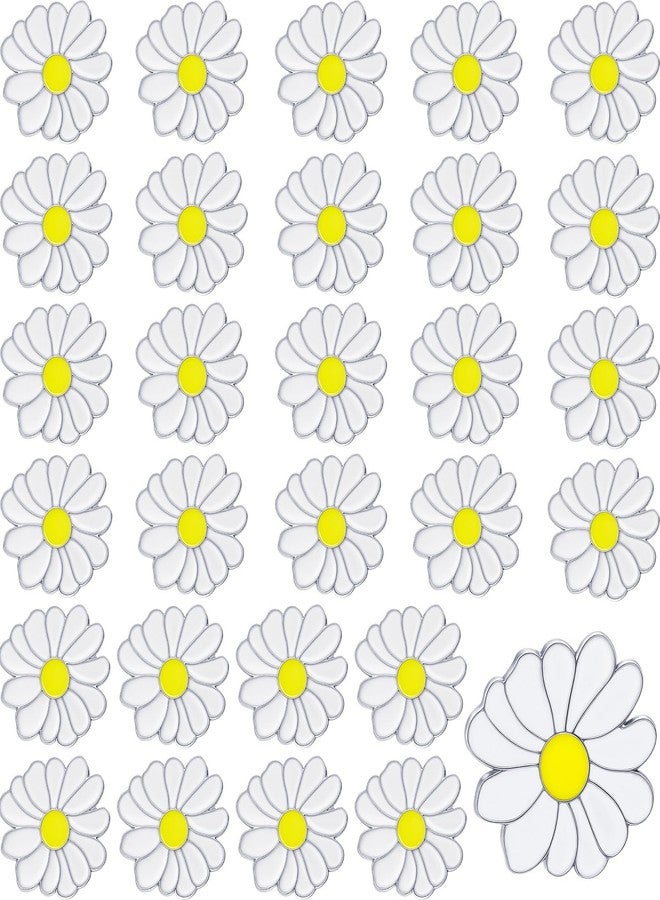 MTLEE Stethoscope Brooch Pins Nurse Week Gifts, Daisy Flower Enamel Lapel Pin Clothing Bags Decoration Brooch for Medical Doctor Nurse Graduation Presents, Assorted Colors(Daisy Flower,30 Pieces) - Image 1